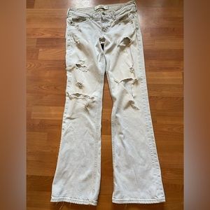 Hollister Distressed Jeans with Flair Leg